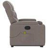 vidaXL Fauteuil inclinable de massage Taupe Tissu