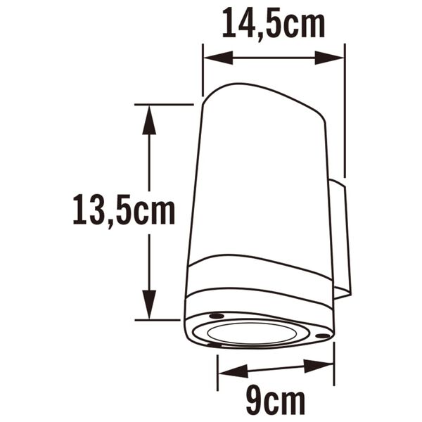 KONSTSMIDE Applique murale Modena simple Noir mat