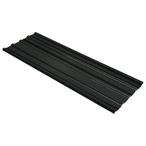 vidaXL Panneau de toiture 12 pc Anthracite 129 x 45 cm Acier galvanis&eacute;