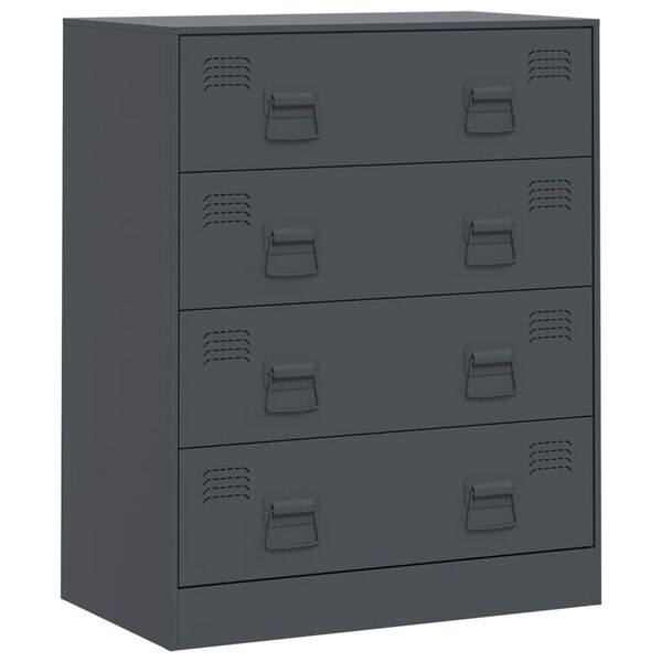 vidaXL Buffet anthracite 67x39x83 cm acier