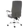 vidaXL Chaise de bureau de massage Gris Similicuir