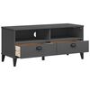 vidaXL Meuble TV VIKEN gris anthracite bois de pin solide
