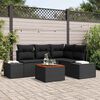 vidaXL Ensemble de canapé de jardin 5 pcs Noir