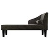 vidaXL Chaise longue avec traversin noir velours