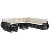 vidaXL Ensemble de canap&eacute; de jardin 12 pc Noir et blanc cr&egrave;me