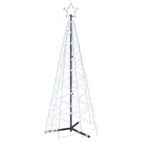vidaXL Arbre de Noël cône 200 LED Blanc froid 70x180 cm