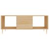 vidaXL Table basse chêne sonoma 102x50x40 cm bois d'ingénierie