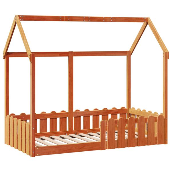 vidaXL Cadre de lit d'enfants forme de maison sans matelas 80x160 cm