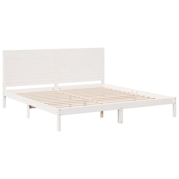 vidaXL Cadre de lit extra long sans matelas 200x220 cm bois massif