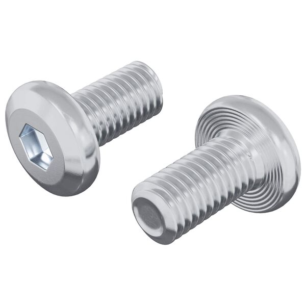 vidaXL Vis de verrou Uni 2 pcs Argent&eacute; M6 x 12 mm Acier