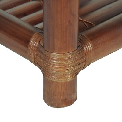 vidaXL Table de chevet 50 x 45 x 40 cm Bambou Marron foncé