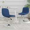 vidaXL Chaises pivotantes &agrave; manger lot de 2 bleu tissu