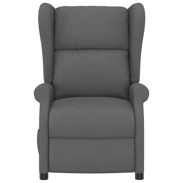 vidaXL Fauteuil de massage &eacute;lectrique &agrave; oreilles gris fonc&eacute; Tissu
