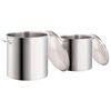 vidaXL Ensemble de 2 casseroles à bouillon 50/25 L Inox
