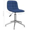 vidaXL Chaise pivotante de bureau Bleu Tissu