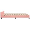 vidaXL Cadre de lit sans matelas rose 140x200 cm velours
