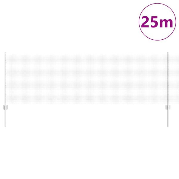 vidaXL Clôture avec poteau Argenté 0,8 x 25 m Acier