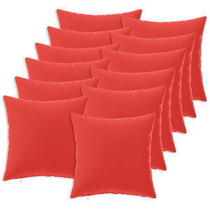 vidaXL Housse de coussin 12 pc HEERLEN Rouge 40 x 40 cm Polyester