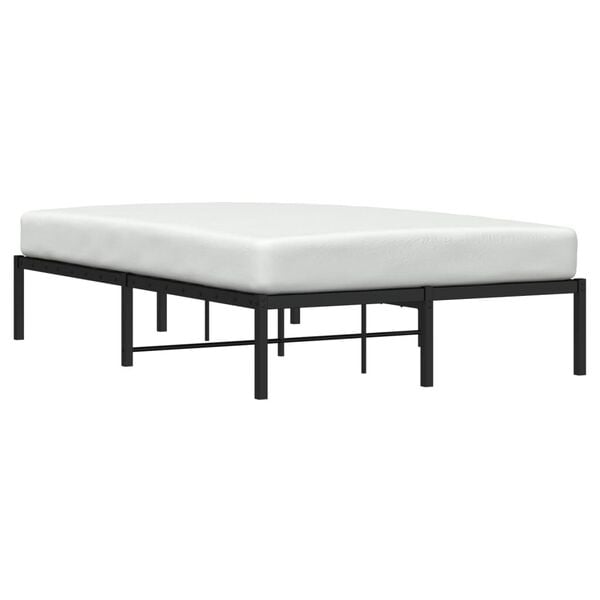 vidaXL Cadre de lit m&eacute;tal sans matelas noir 120x200 cm