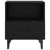 vidaXL Cabinet de chevet avec tiroir Ch&ecirc;ne noir 40 x 35 x 47.5 cm