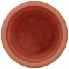 vidaXL Pot &agrave; fleurs rond 6 pcs Rouge brique &Oslash; 26 x 21,5 cm Plastique