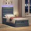 vidaXL Cadre de lit ottoman avec matelas gris fonc&eacute; 90x190 cm velours