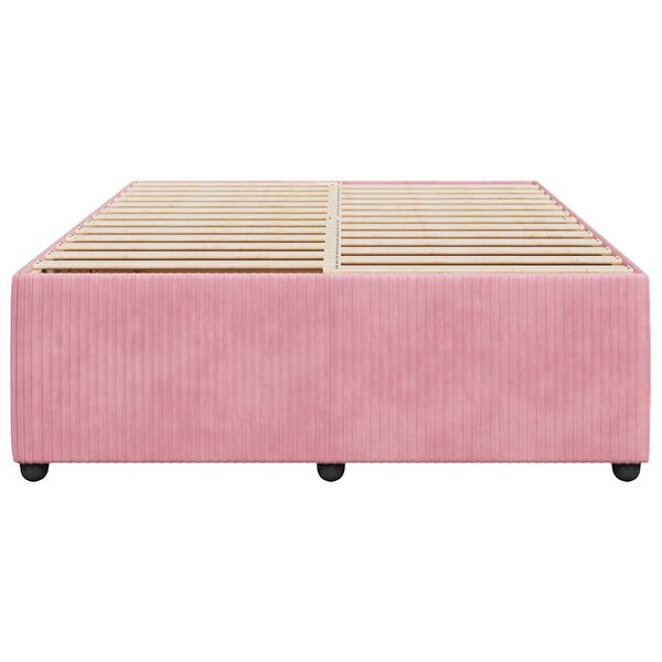 vidaXL Cadre de lit sans matelas rose 140x200 cm velours