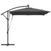 vidaXL Parasol banane à mât déporté Anthracite 249 x 249 x 250 cm