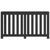 vidaXL Cache-Radiateur Ch&ecirc;ne noir 149 x 20 x 82 cm Bois d'ing&eacute;nierie