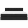 vidaXL Lit de Rangement Noir 180 x 200 cm Cuir synth&eacute;tique