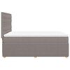 vidaXL Sommier &agrave; lattes de lit avec matelas Taupe 140x190 cm Tissu