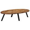 vidaXL Table basse Teck recycl&eacute; massif Ovale 120x60x30 cm