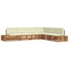 vidaXL Ensemble de canap&eacute;s d'ext&eacute;rieur 6 Pi&egrave;ce Naturel et Cr&egrave;me