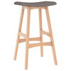 vidaXL Tabourets de bar lot de 2 gris clair tissu