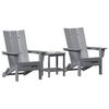 vidaXL Chaise de jardin 3 pcs Gris clair 80.5 x 74.5 x 92 cm