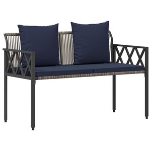 vidaXL Bancs d'ext&eacute;rieur 2 -Seater 116 x 56 x 75 cm polyrotin