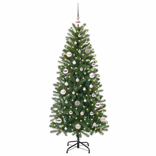 vidaXL Sapin de No&euml;l artificiel avec 150 LED Vert 150 cm PE et PVC