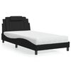 vidaXL Lit Viana avec matelas noir 100x200 cm similicuir