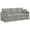 vidaXL Canap&eacute; 2 pcs Gris clair 198 x 78 x 80 cm Velours