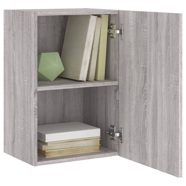 vidaXL Meubles TV muraux 2pcs sonoma gris 40,5x30x60cm bois ing&eacute;nierie