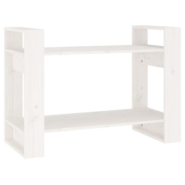 vidaXL Bibliothèque/Séparateur de pièce Blanc 80x35x56,5 cm Pin solide