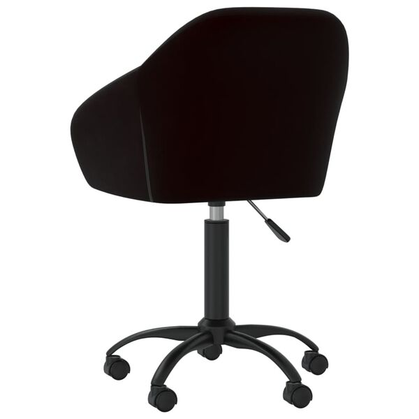 vidaXL Chaise pivotante de salle &agrave; manger Noir Velours