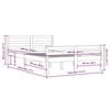 vidaXL Cadre de lit sans matelas gris bois massif 140x190 cm