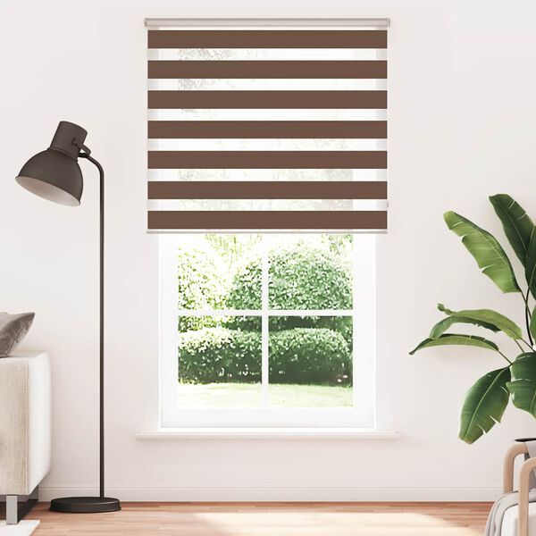 vidaXL Store z&egrave;bre marron 125x230cm largeur du tissu 120,9cm polyester