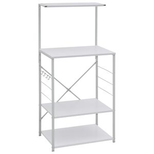 vidaXL Armoire &agrave; micro-ondes Blanc 60x39,6x123 cm Bois d'ing&eacute;nierie