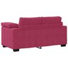 vidaXL Ensemble de canap&eacute;s 3 pcs avec coussins Rouge bordeaux Velours