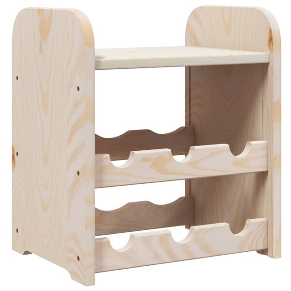 vidaXL Casier à vin avec panneau supérieur 33x25x37 cm bois pin massif
