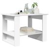vidaXL Table basse Blanc 72 x 50 x 50 cm Bois d'ing&eacute;nierie
