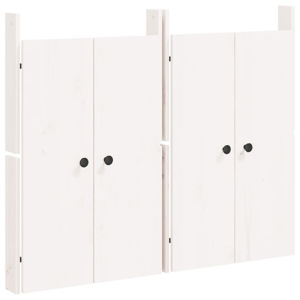 vidaXL Portes de cuisine d'ext&eacute;rieur MEPPEL 2 pcs blanc bois de pin massif