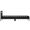 vidaXL Cadre de lit sans matelas avec tête de lit noir 90x200 cm